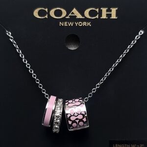 Coach Pink and Silver Necklace